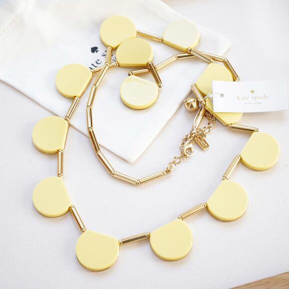 Kate Spade Dot Dot Dot Long Necklace Gold Yellow - Picture 1 of 5